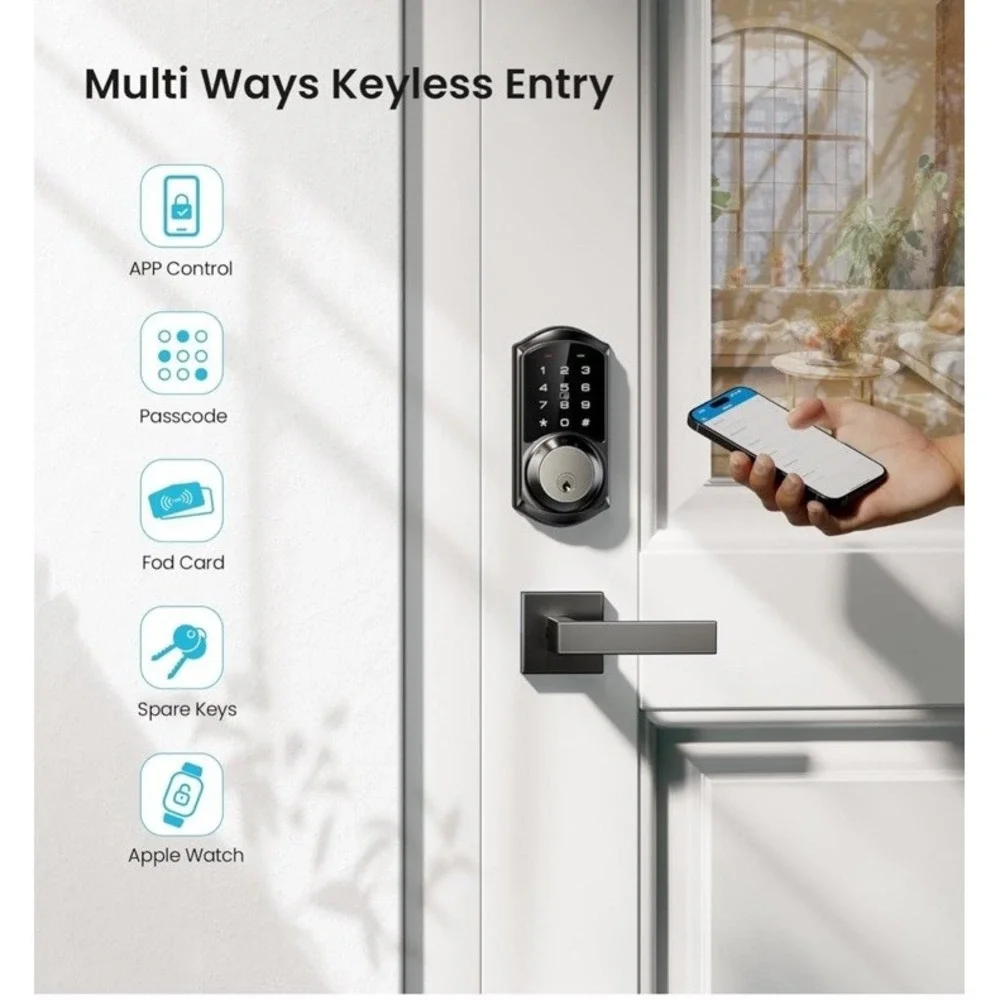 Veise VE06-L Wifi Smart‎ Lock With Lever, Open Box, New
